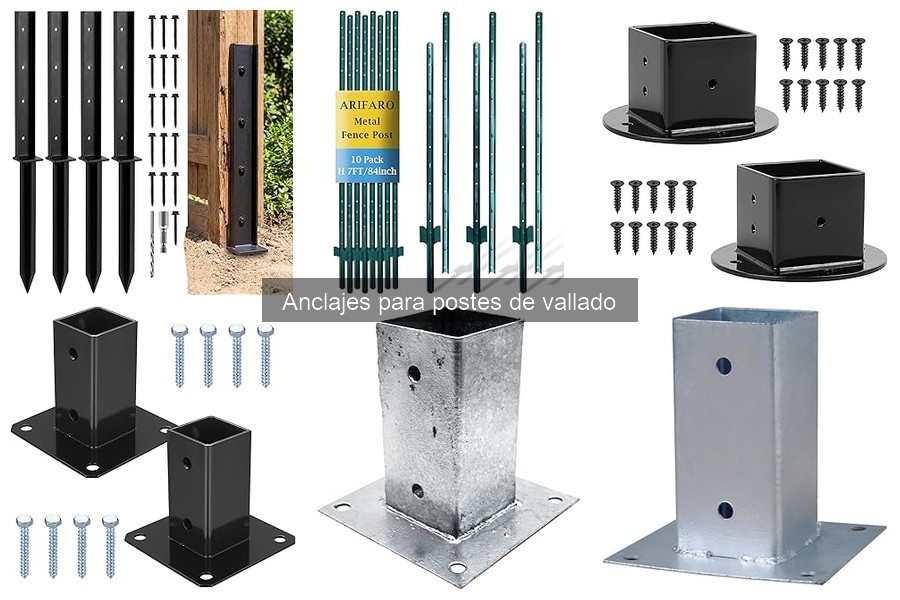Alternativas a anclajes para postes de vallado