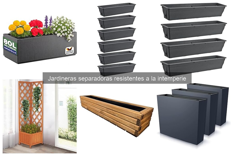 Alternativas a jardineras separadoras resistentes a la intemperie