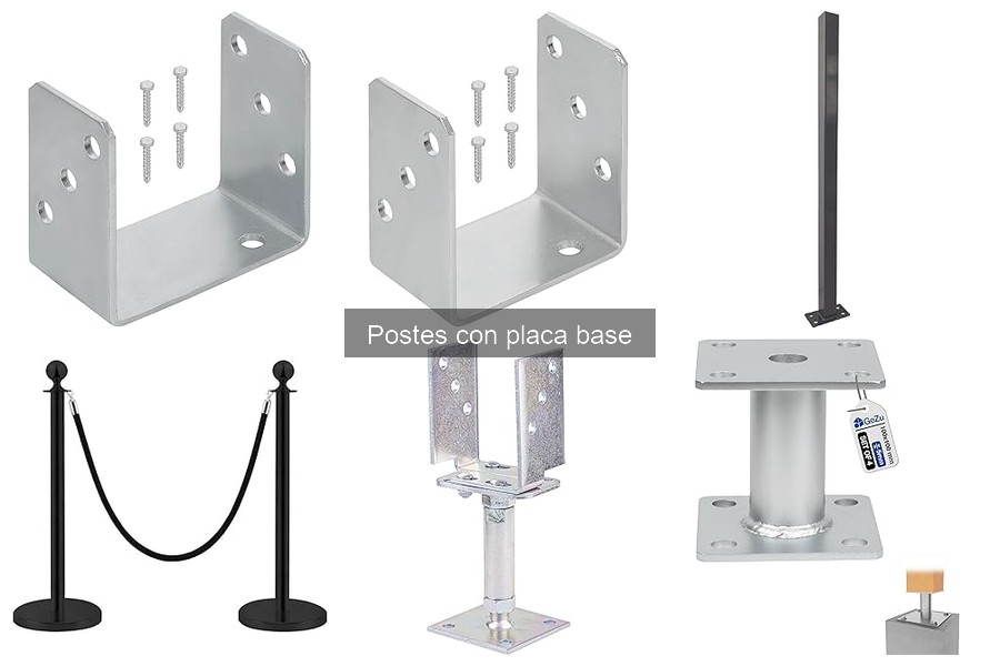 Alternativas a los postes con placa base para cercados