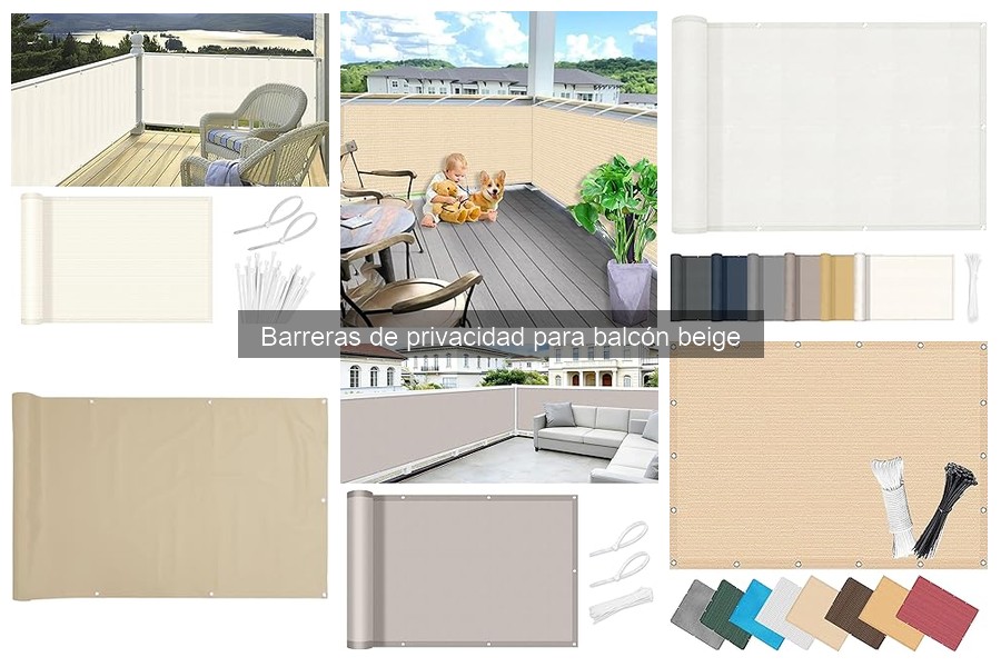 Barreras de privacidad para balcón beige: características y usos