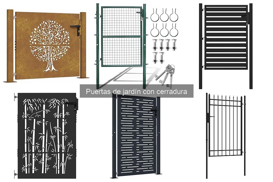 Características de seguridad en puertas de jardín con cerradura