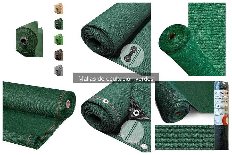 Características esenciales de mallas de ocultación verdes