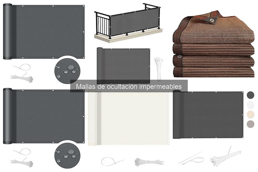 Combina mallas de ocultación impermeables con tu decoración exterior