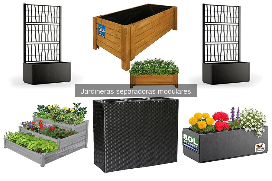 Comparativa de jardineras separadoras modulares para exteriores