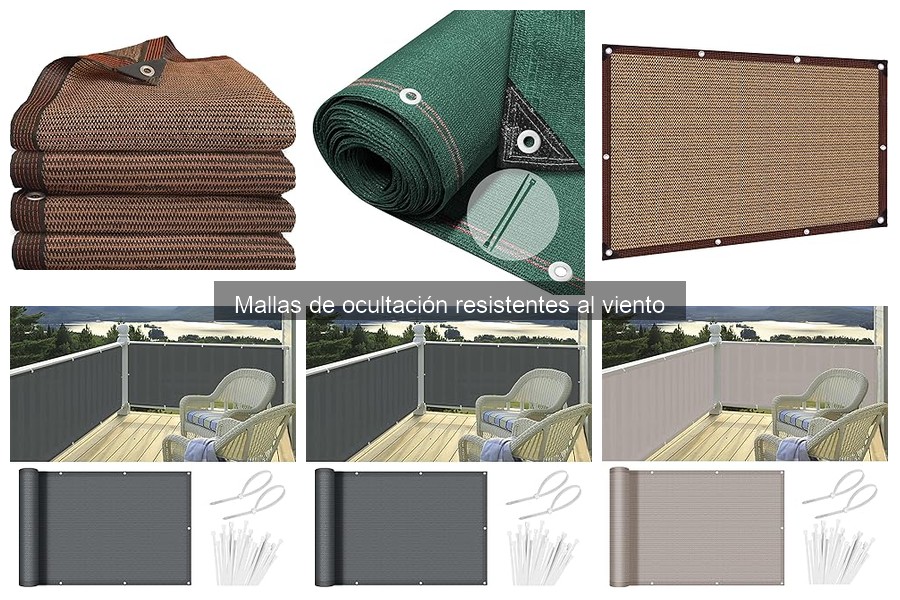 Comparativa de mallas de ocultación resistentes al viento
