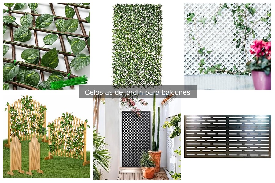 Comparativa de materiales para celosías de jardín
