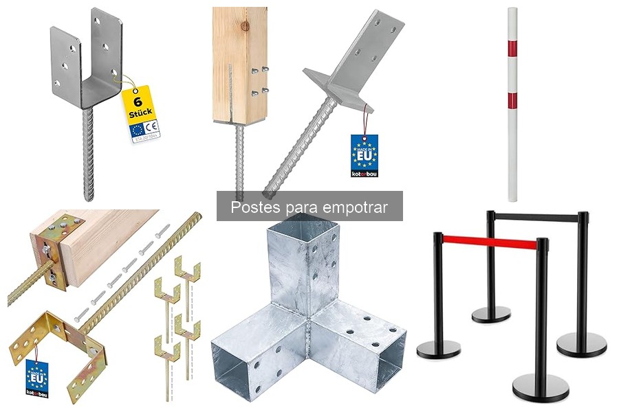 Comparativa de postes para empotrar: madera, metal y plástico
