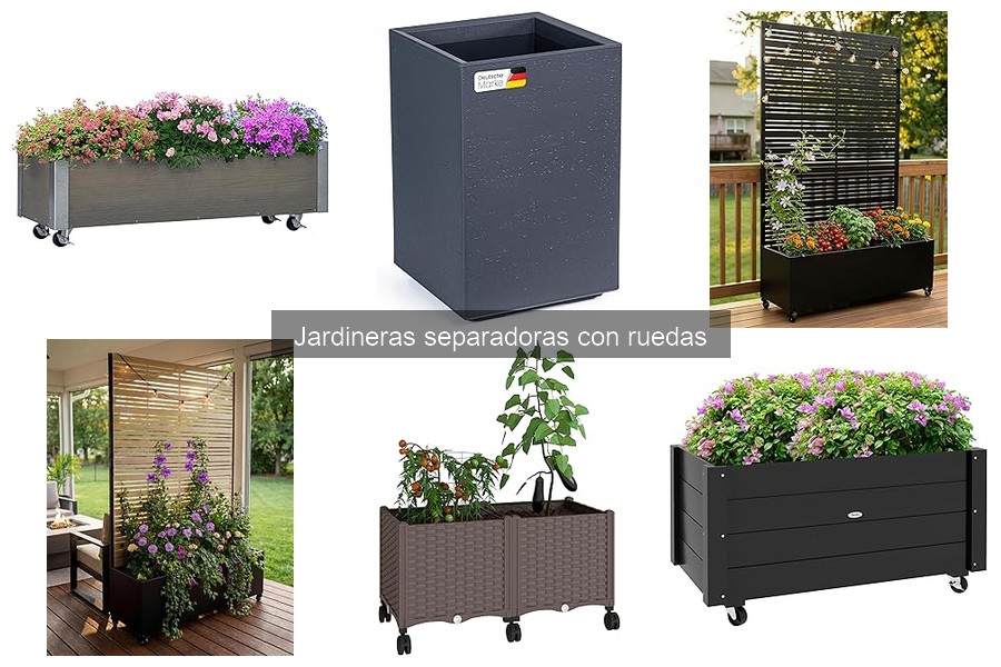 Comparativa Jardineras Separadoras con y Sin Ruedas