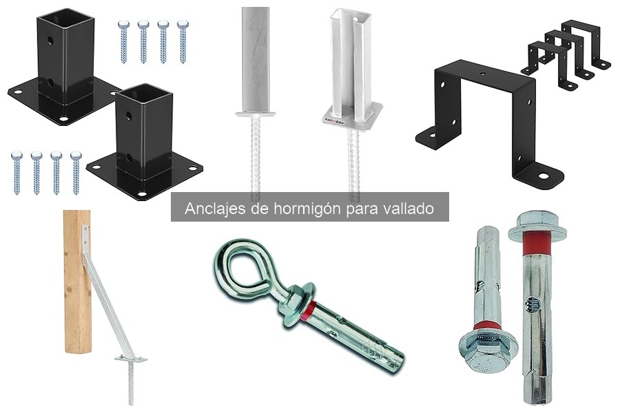 Costos promedio de anclajes de hormigón para vallado