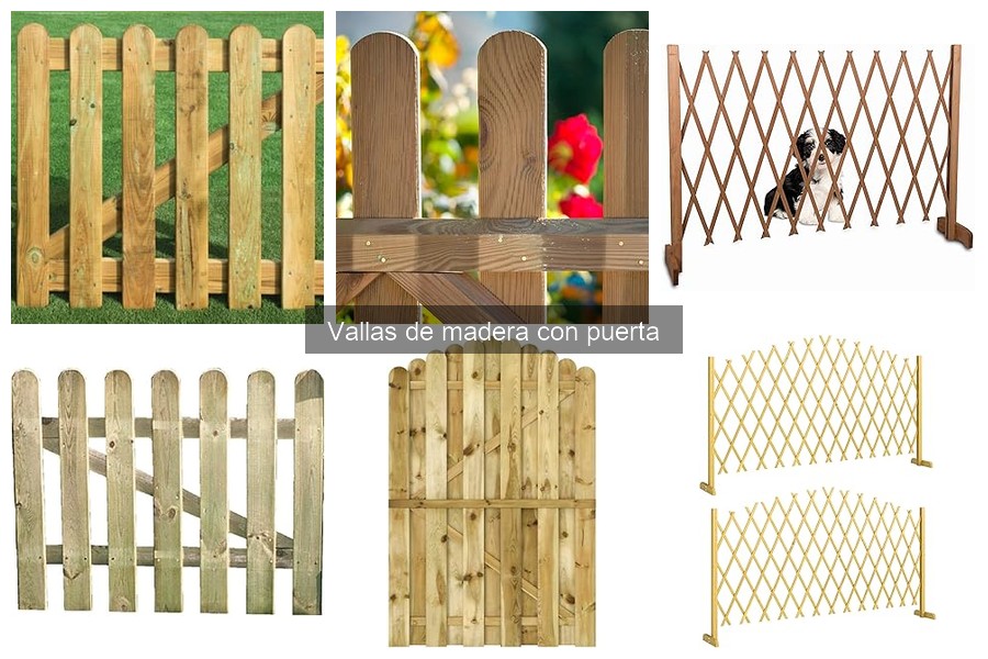 Estilo de Vallas de Madera con Puerta para Jardines Pequeños