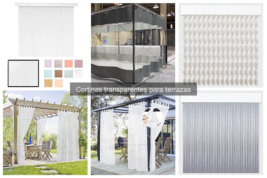 Estilos de decoración con cortinas transparentes en terrazas