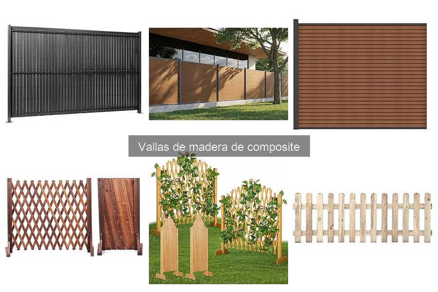 Estilos de diseño para vallas de madera de composite
