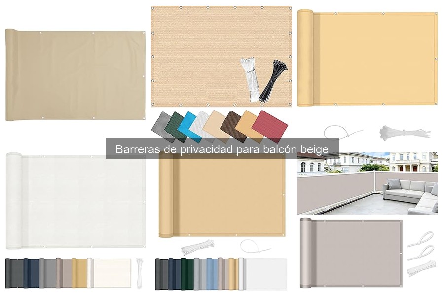 Guía de instalación de barreras de privacidad para balcón beige