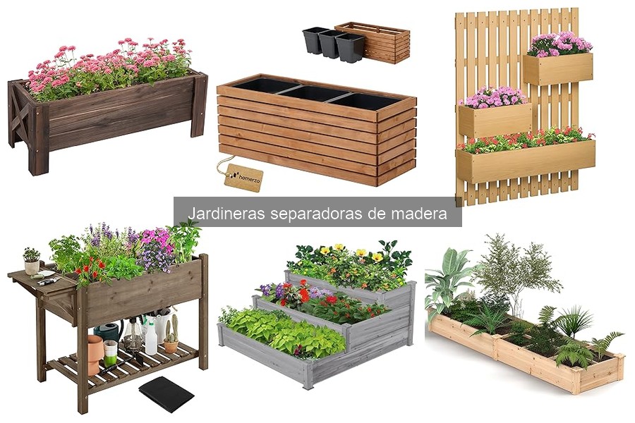 Ideas Creativas de Decoración con Jardineras Separadoras de Madera