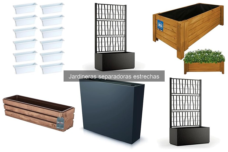Ideas decorativas con jardineras separadoras estrechas