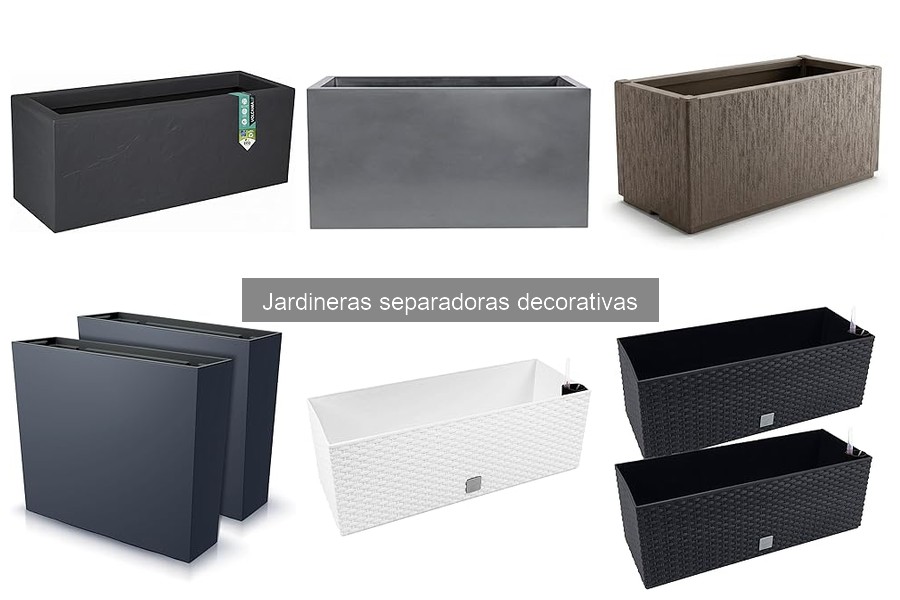 Jardineras separadoras decorativas para privacidad en el jardín