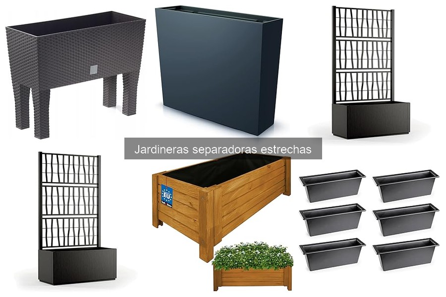 Jardineras separadoras estrechas: características y usos
