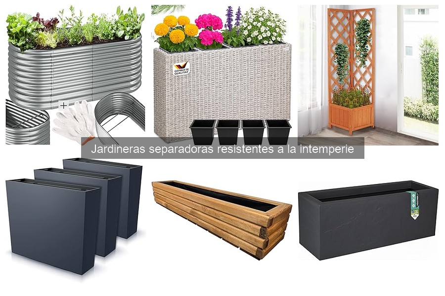 Jardineras separadoras resistentes para espacios pequeños