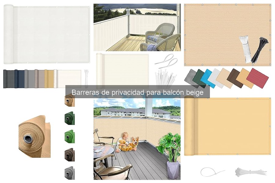 Mantenimiento de Barreras de Privacidad para Balcón Beige