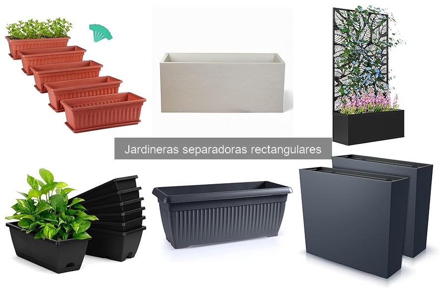 Mantenimiento de jardineras separadoras rectangulares