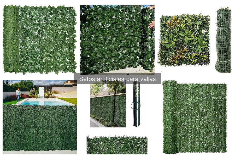 Materiales utilizados en setos artificiales para vallas
