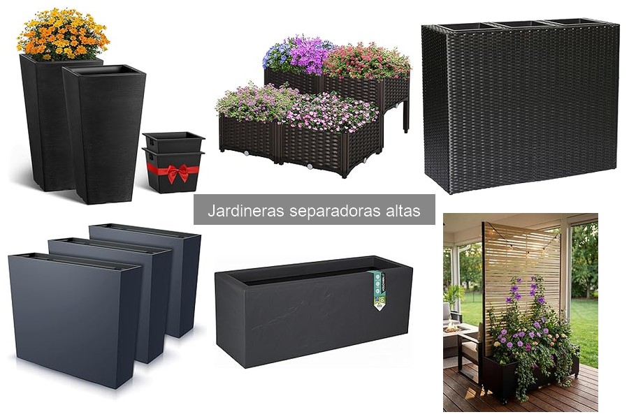 Mejores jardineras separadoras altas para espacios pequeños