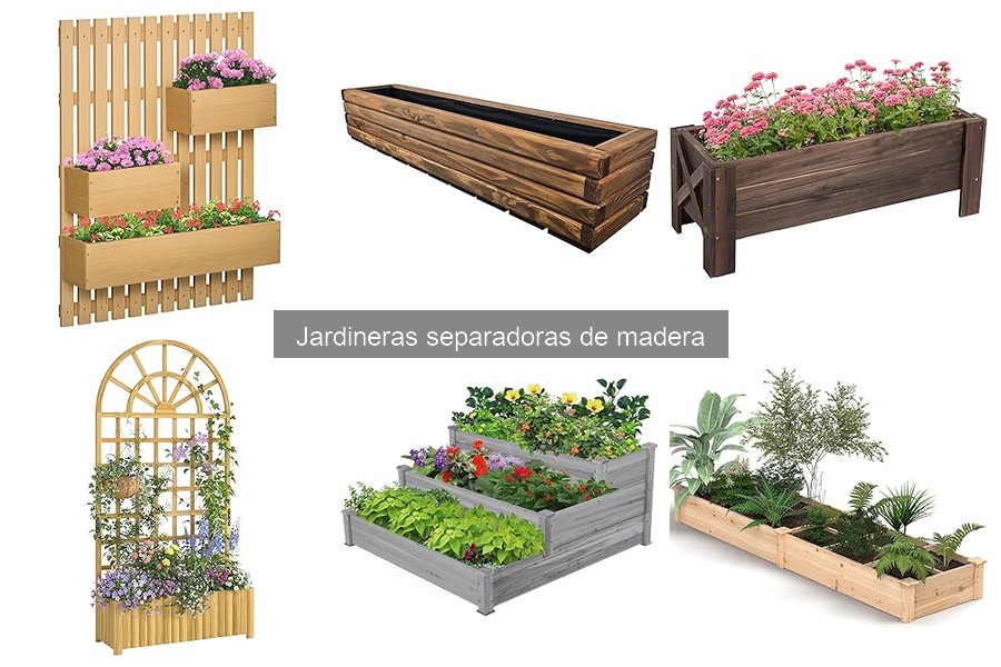 Mejores jardineras separadoras de madera para balcones pequeños