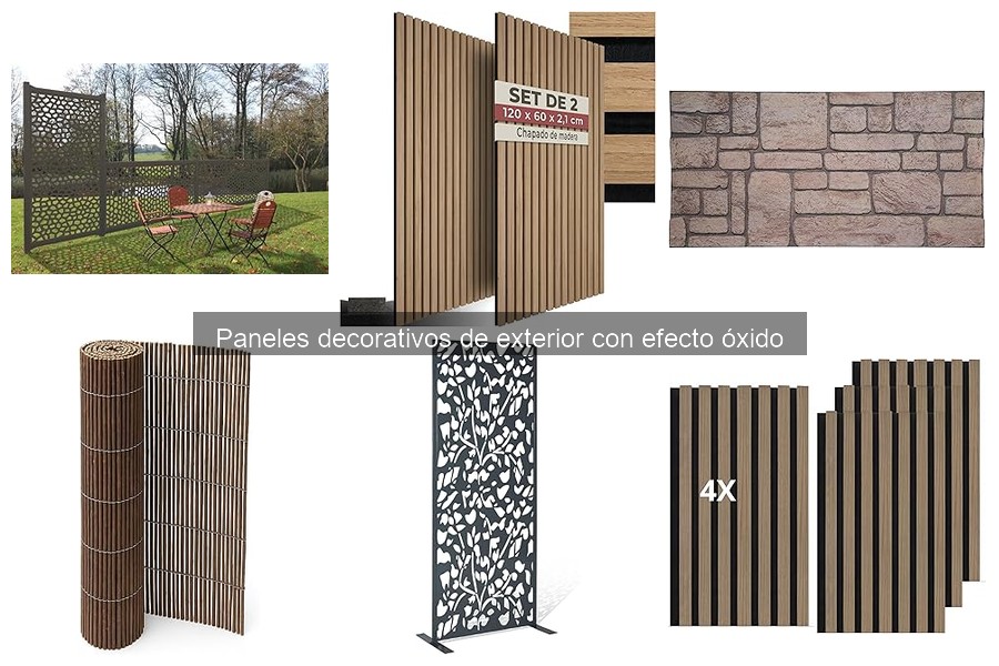 Mejores paneles decorativos de efecto óxido para jardines pequeños