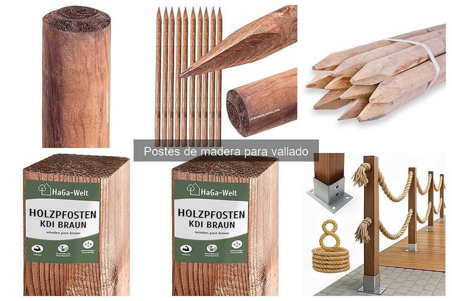 Mejores postes de madera para vallado según su uso
