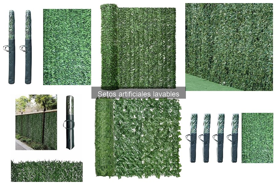 Mejores setos artificiales lavables para jardines 2023