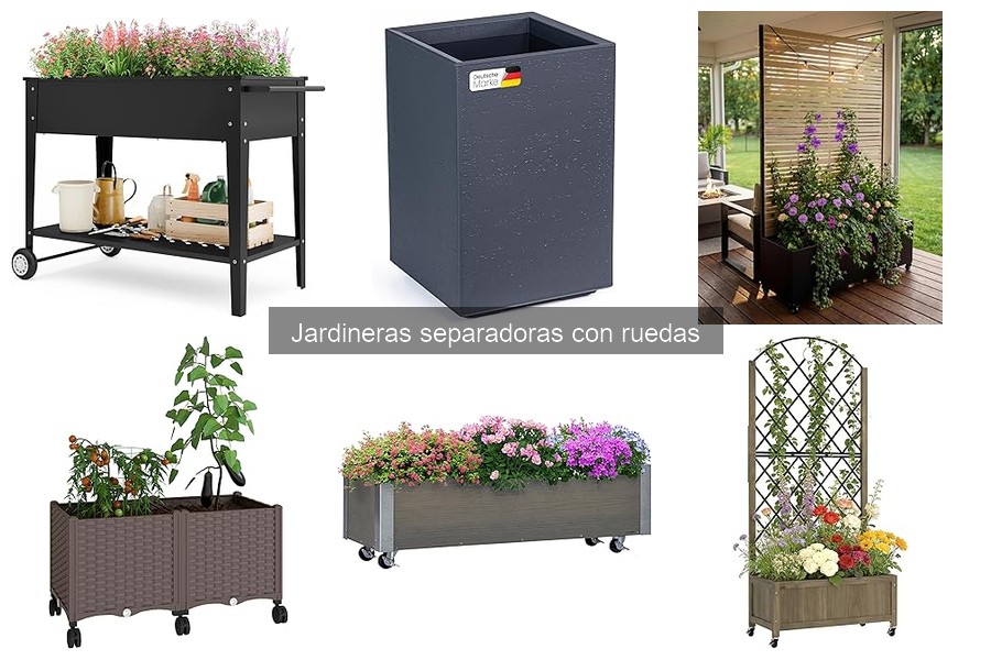 Precio de jardineras separadoras con ruedas en Amazon