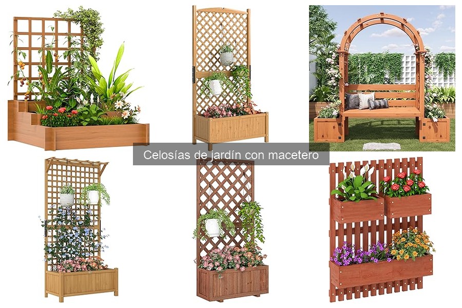¿Qué son las celosías de jardín con macetero?