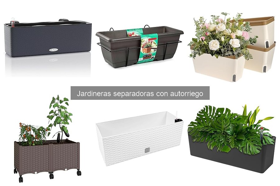 ¿Qué son las jardineras separadoras con autorriego?