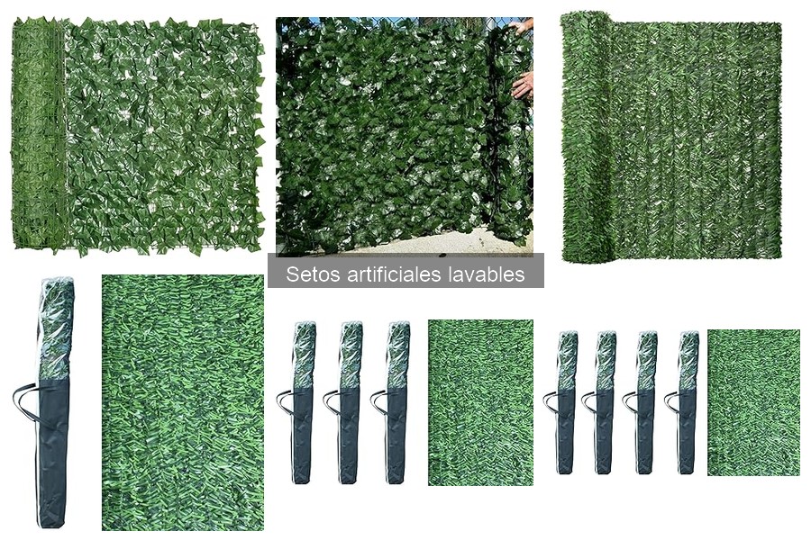 ¿Qué tamaño de setos artificiales lavables necesito para mi jardín?