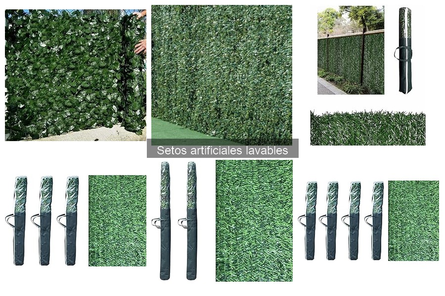 Setos artificiales lavables: resistencia a la intemperie