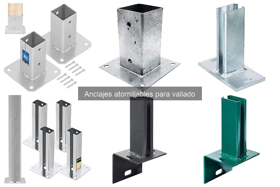 Tipos de anclajes atornillables para vallados: guía completa
