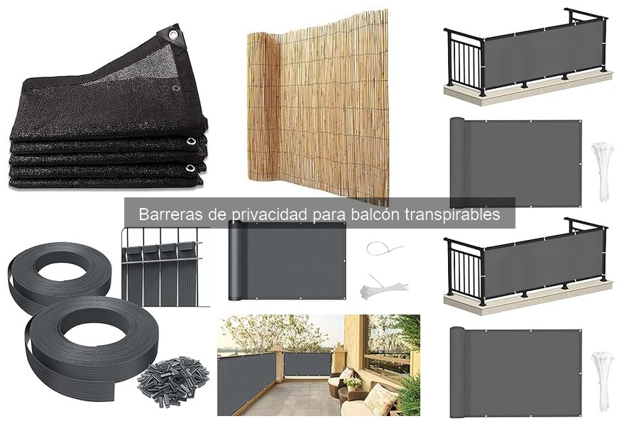 Tipos de barreras de privacidad para balcón transpirables