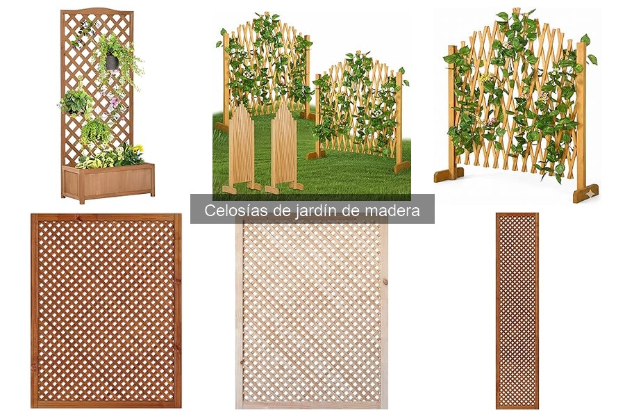 Tipos de celosías de jardín de madera: guías y diseños