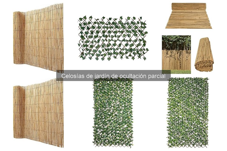 Tipos de celosías de jardín de ocultación parcial