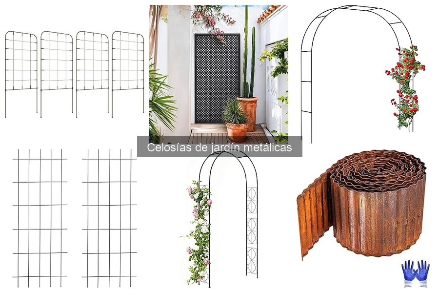 Tipos de celosías metálicas de jardín y sus usos
