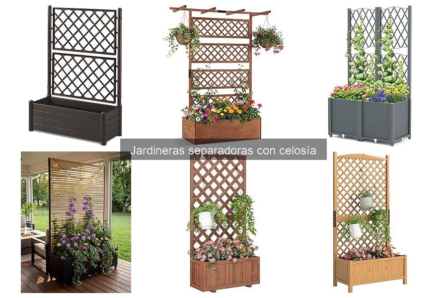 Tipos de jardineras separadoras con celosía en el mercado