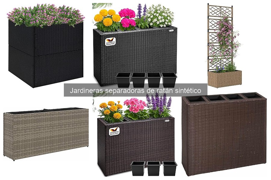 ** Tipos de Jardineras Separadoras de Ratán Sintético
