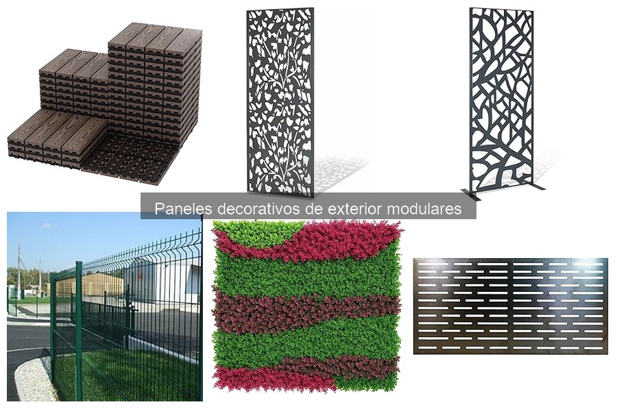 Tipos de paneles decorativos modulares para exterior
