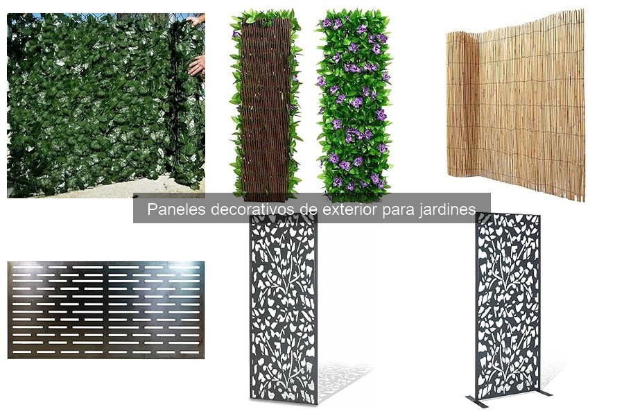 Tipos de paneles decorativos para jardines: madera, metal y más