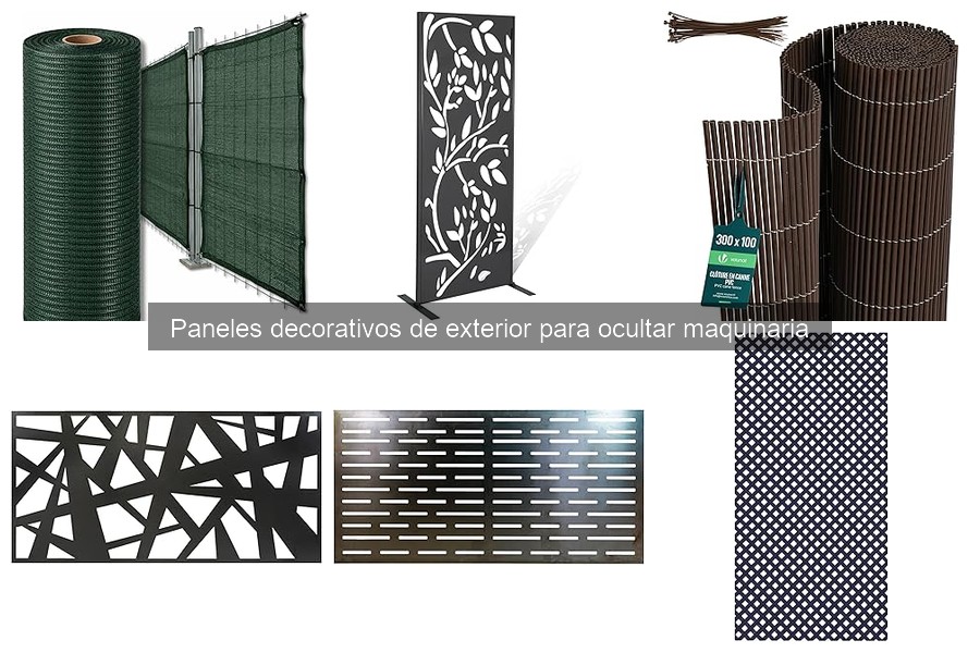 Tipos de paneles decorativos para ocultar maquinaria en exterior