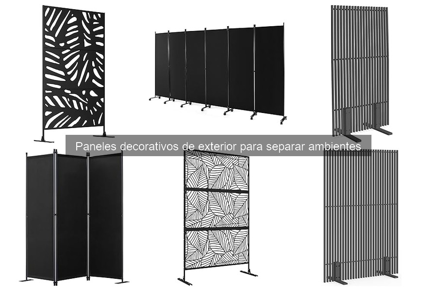 Tipos de paneles decorativos para separar ambientes en exterior