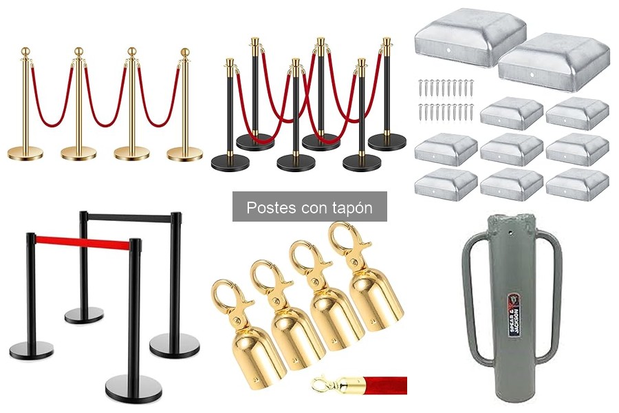 Tipos de postes con tapón y sus usos prácticos