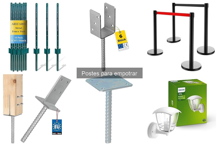 Tipos de postes para empotrar: materiales y usos
