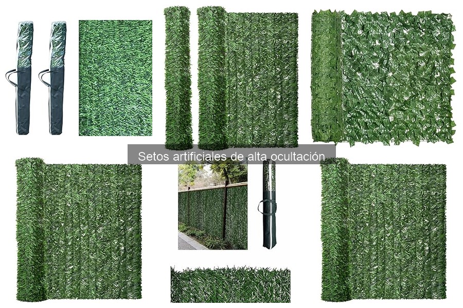 Tipos de setos artificiales de alta ocultación para tu jardín