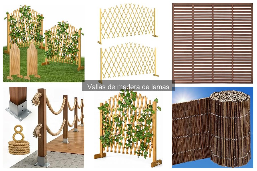 Tipos de Vallas de Madera de Lamas Disponibles